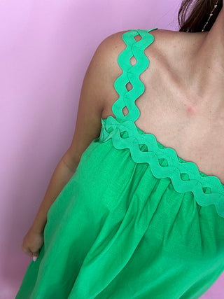 Sleeveless Midi Dress Green