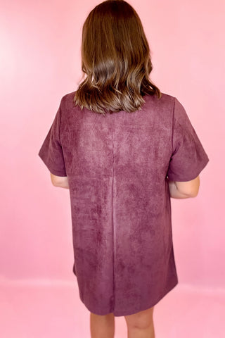 Suede Mini Dress Merlot