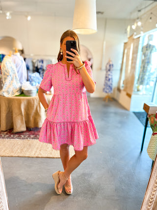 Mary Square Adelyn Mini Dress Deco Lilies