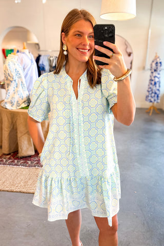 Mary Square Natalia Mini Dress Mosaic Charm