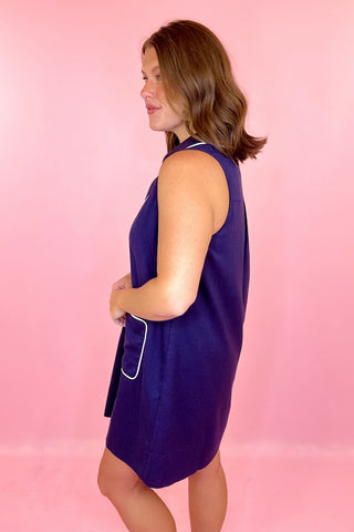 Sleeveless Mini Dress Navy