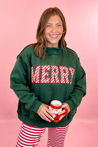 Mock Neck Sweatshirt Green