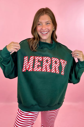 Mock Neck Sweatshirt Green
