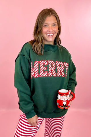 Mock Neck Sweatshirt Green
