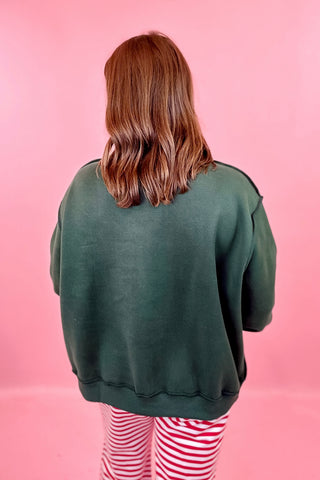 Mock Neck Sweatshirt Green