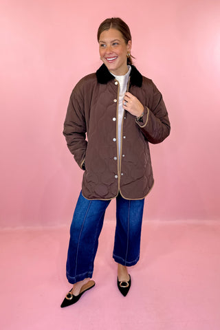 Quilted Jacket Brown
