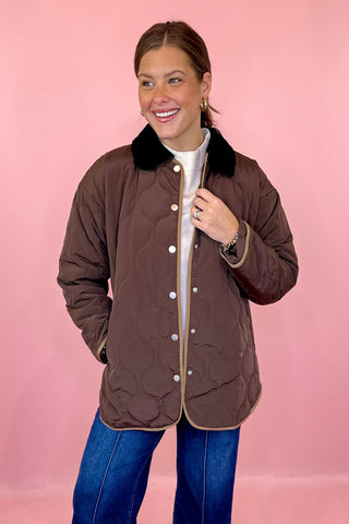 Quilted Jacket Brown