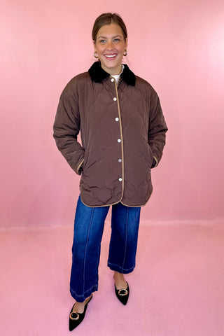 Quilted Jacket Brown