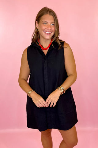 Nicely Done Sleeveless Mini Dress Black