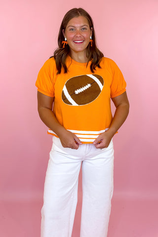 Orange football top