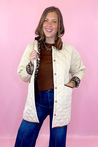 Quilted Jacket Beige