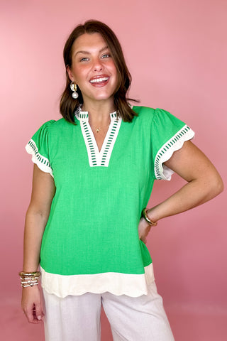  Linen Top Island Green