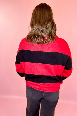 Rugby Stripe Sweater Red Black