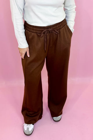 PLUS Easy Pull On Scuba Pant Brown