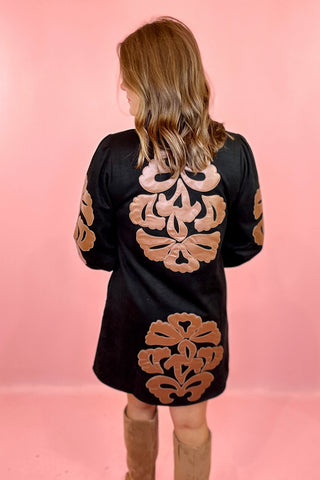 Suede Mini Dress Black