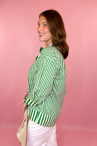 Striped Top Green