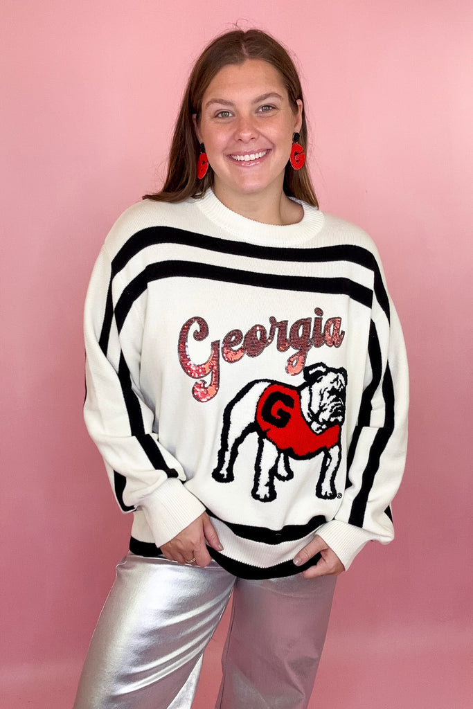 Queen Of Sparkles UGA licensed georgia sweater