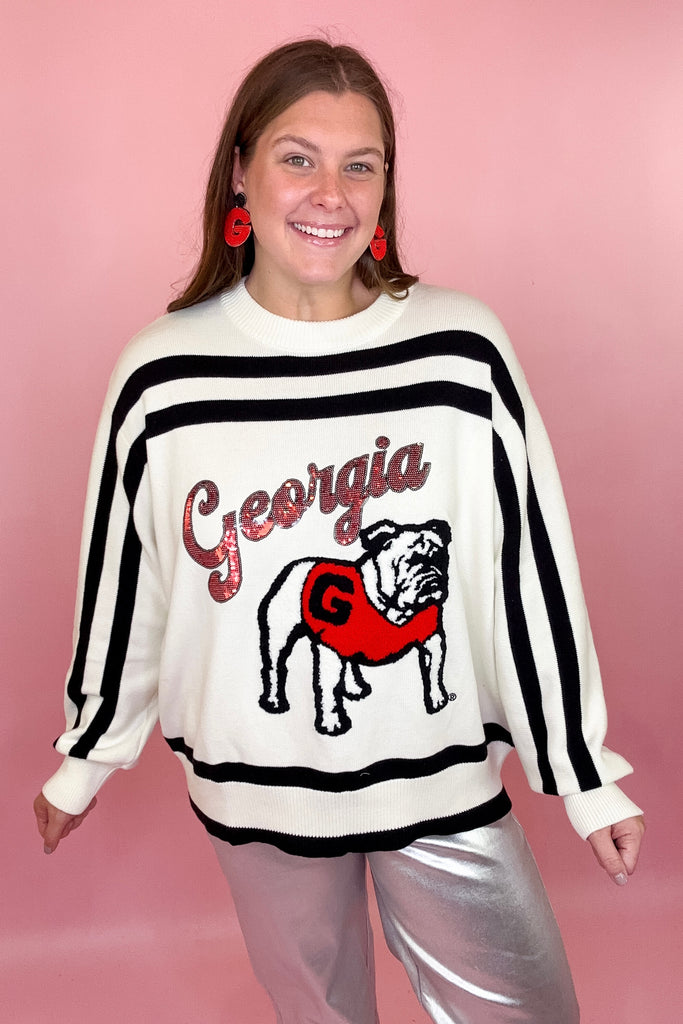 Queen Of Sparkles UGA licensed georgia sweater