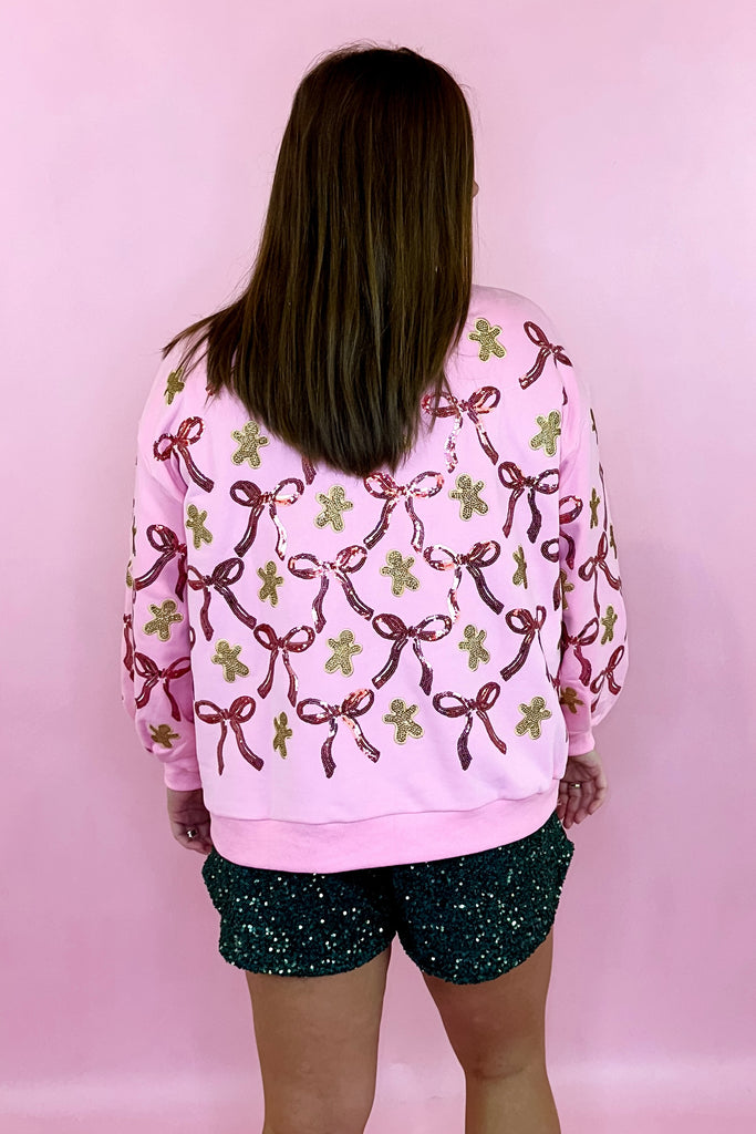 Queen of sparkles gingerbread men & bows sweatshirt