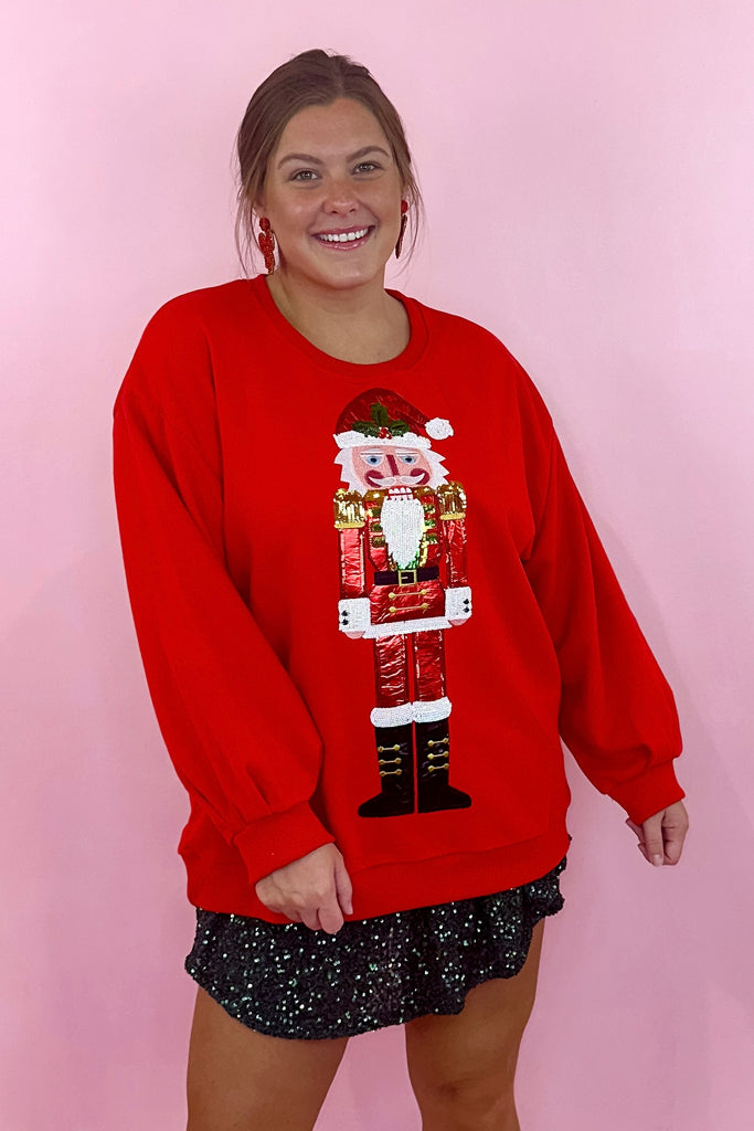 Queen Of Sparkles Metallic Nutcracker Sweatshirt