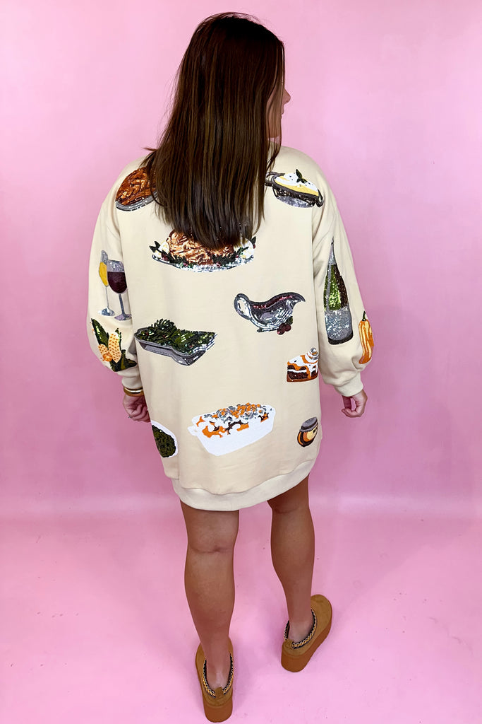 Queen Of Sparkles Turkey Sweatshirt Dress