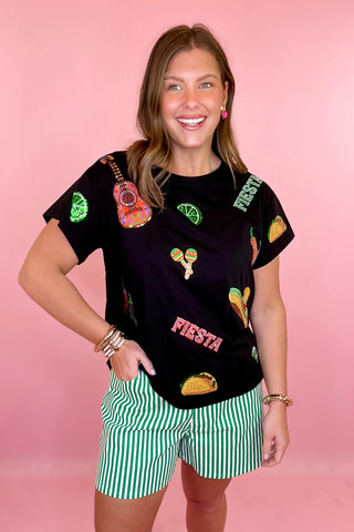 Queen Of Sparkles Black Fiesta Icon Tee