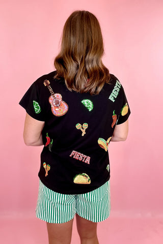 Queen Of Sparkles Black Fiesta Icon Tee
