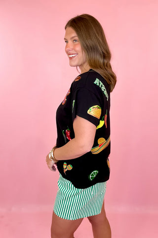 Queen Of Sparkles Black Fiesta Icon Tee