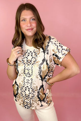 Queen Of Sparkles Full Snake Sequin Tee