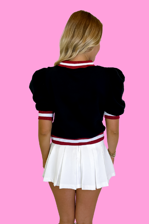 Queen Of Sparkles Gamecocks Poof Sleeve Sweater