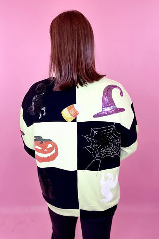 Queen Of Sparkles Green Black Halloween Icon Sweatshirt