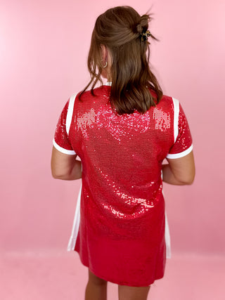 Queen Of Sparkles Licensed Georgia Full Sequin Mascot Tee Dress