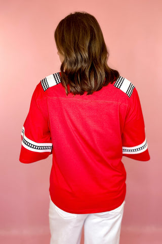 Queen Of Sparkles Licensed UGA Oversized Gingham Jersey Tee