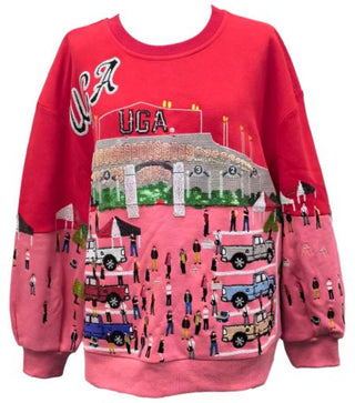 Queen Of Sparkles Licensed UGA Stadium Tailgate Party Sweatshirt