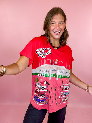 Queen Of Sparkles: Licensed UGA Stadium Tailgate Party Tee