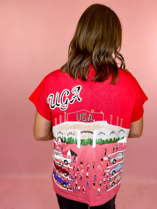 Queen Of Sparkles: Licensed UGA Stadium Tailgate Party Tee
