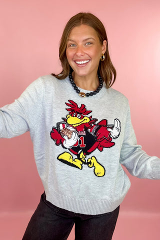 Queen Of Sparkles Licensed USC Grey Mascot Sweater