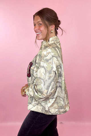 Queen Of Sparkles Licensed USC Mockneck Camo Sweatshirt
