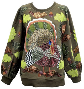 Multi Turkey And Leaves Sweatshirt