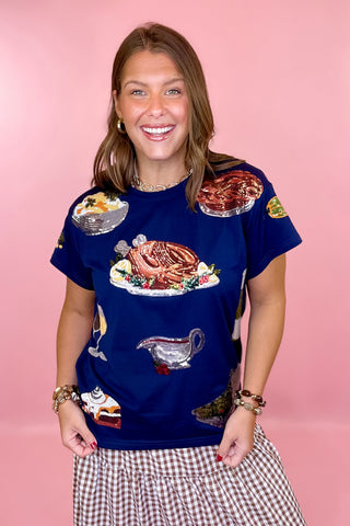 Navy Thanksgiving Dinner Tee