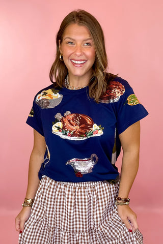 Navy Thanksgiving Dinner Tee