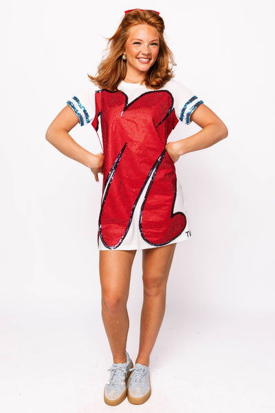 Queen Of Sparkles: Ole Miss Oversized Mascot Tee Dress maddiebea Queen Of Sparkles: Ole Miss Oversized Mascot Tee Dress maddiebea