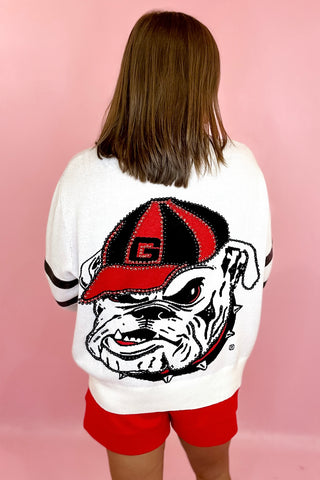 Queen Of Sparkles UGA Oversized Mascot Sweater