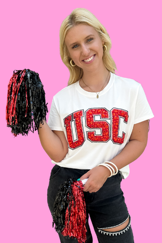 Queen Of Sparkles USC Jeweled Tee