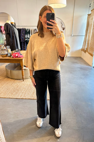 black wide leg jeans