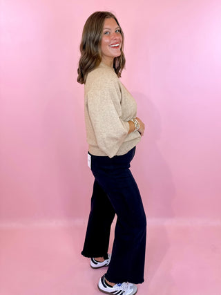 black wide leg jeans