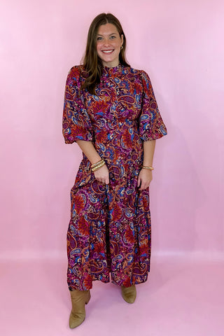 fall floral maxi dress