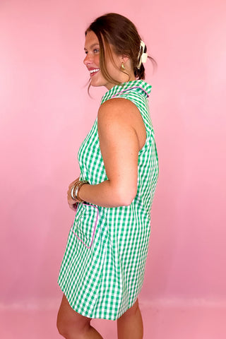 Read The Signs Scuba Knit Mini Dress Green