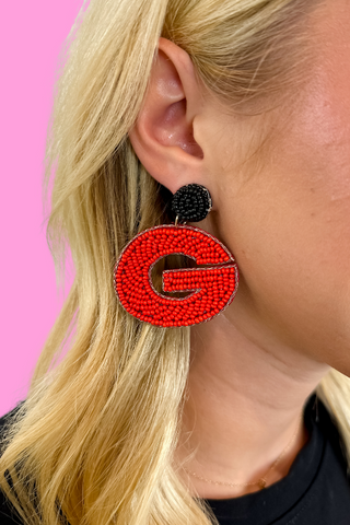 UGA Georgia Bulldog Earrings