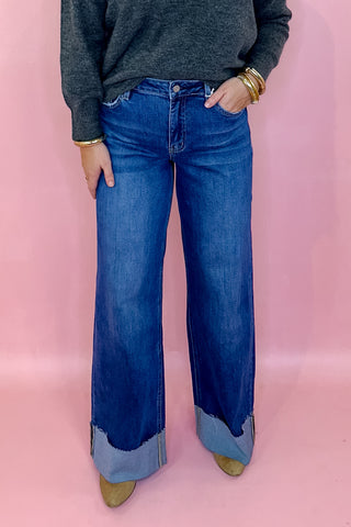 Lovervet Remedy High Rise Cuffed Wide Jean